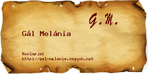 Gál Melánia névjegykártya