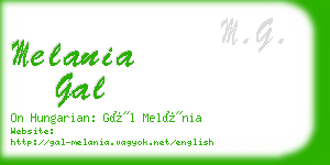 melania gal business card